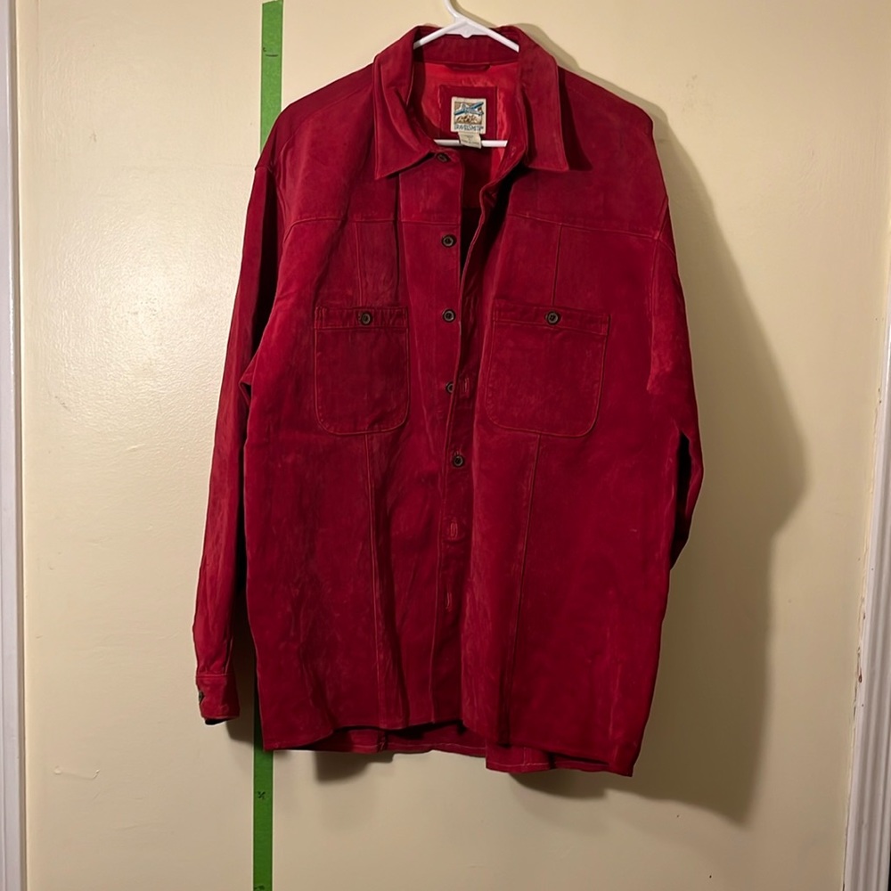 Vintage Travelsmith Leather Over Shirt Sz L